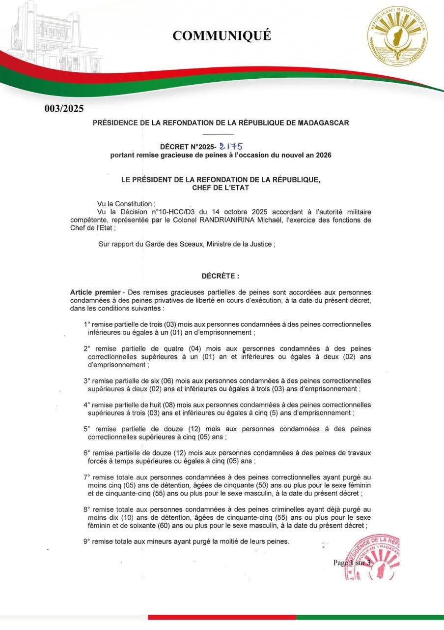 FAMOTSORAN-KELOKA NY 31 Desambra 2025.