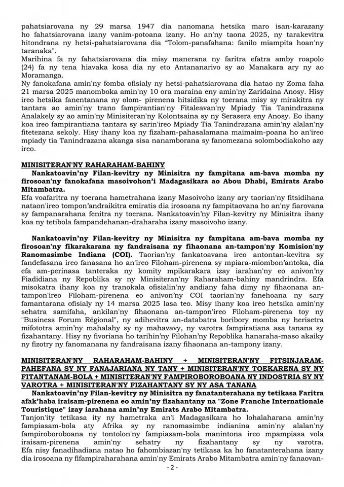 ALAROBIA 19 MARTSA 2025