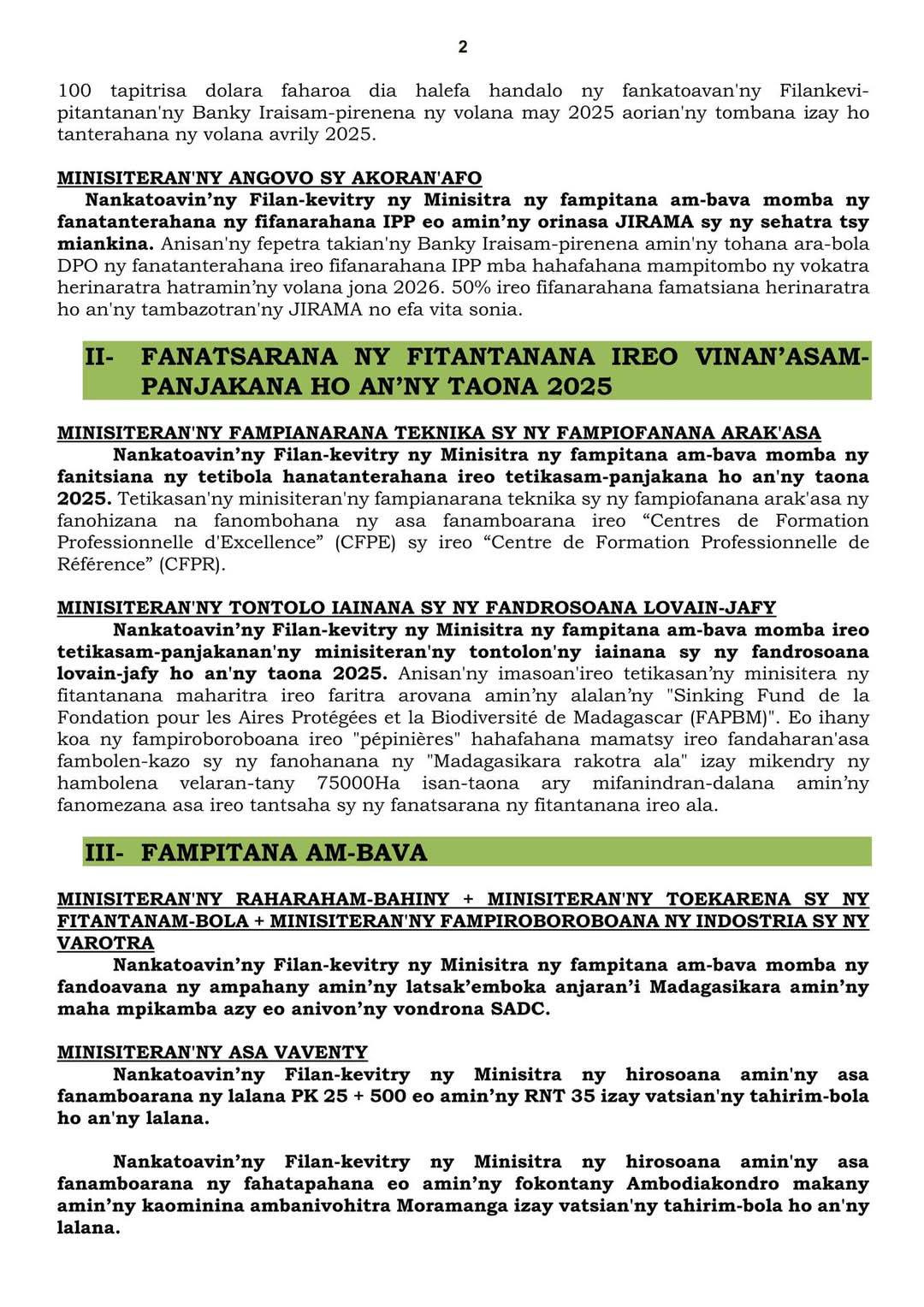 ALAROBIA 26 MARTSA 2025