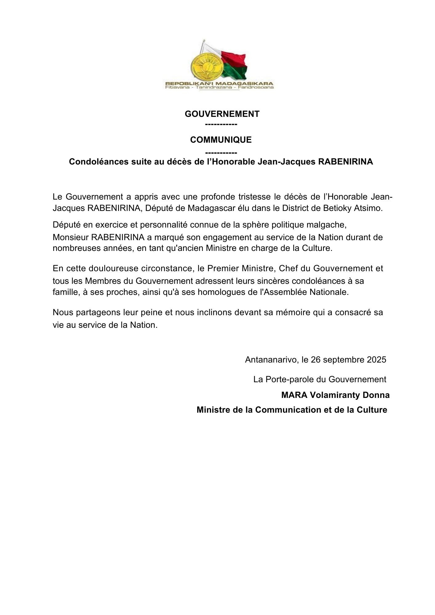 FANEHOANA FIARAHA-MIORY