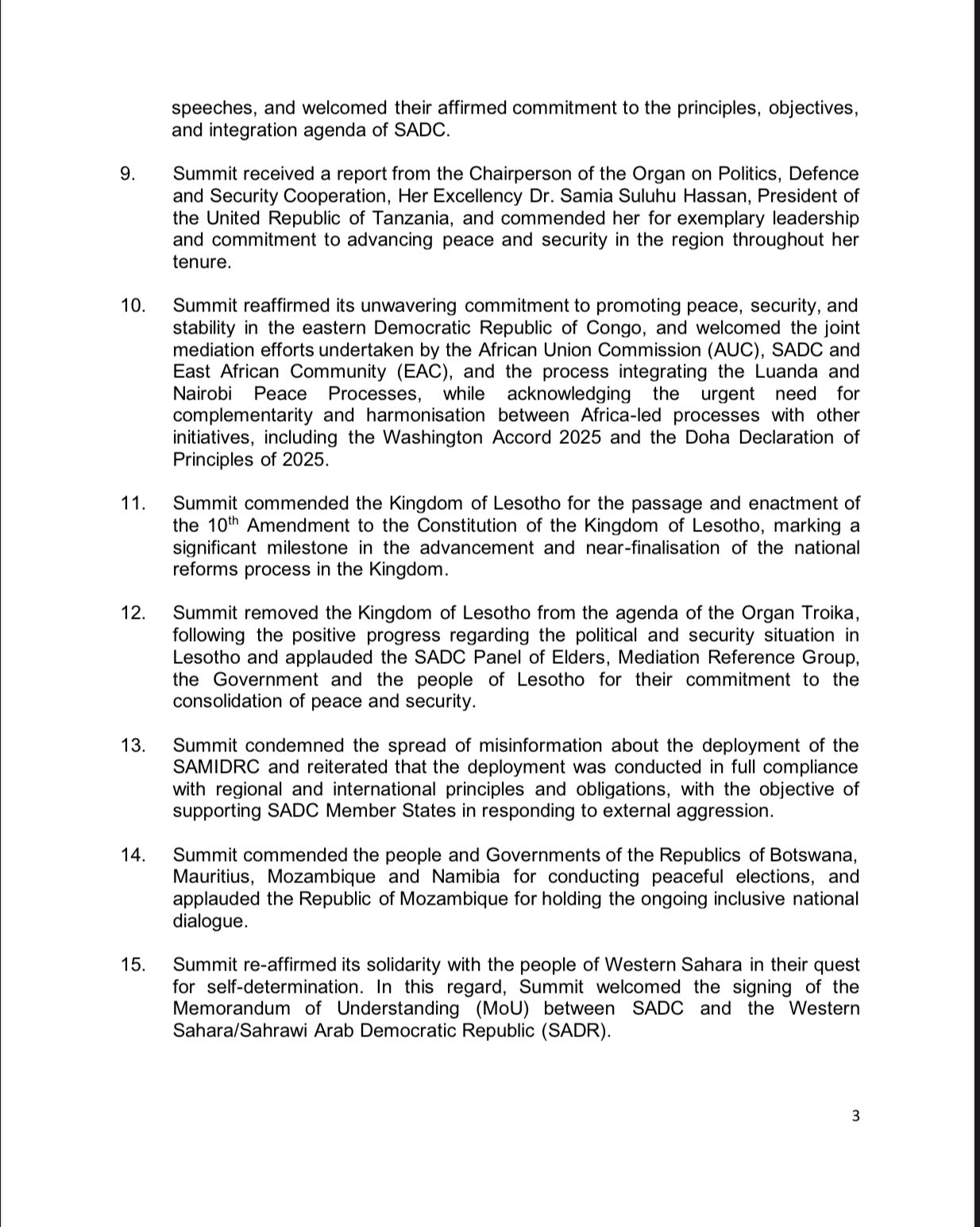 𝐂𝐎𝐌𝐌𝐔𝐍𝐈𝐐𝐔𝐄́ 𝐎𝐅 𝐓𝐇𝐄 𝟒𝟓𝐓𝐇 𝐎𝐑𝐃𝐈𝐍𝐀𝐑𝐘 𝐒𝐔𝐌𝐌𝐈𝐓 𝐎𝐅 𝐒𝐀𝐃𝐂 𝐇𝐄𝐀𝐃𝐒 𝐎𝐅 𝐒𝐓𝐀𝐓𝐄 𝐀𝐍𝐃 𝐆𝐎𝐕𝐄𝐑𝐍𝐌𝐄𝐍𝐓 𝟏𝟕𝐭𝐡 𝐀𝐔𝐆𝐔𝐒𝐓 𝟐𝟎𝟐𝟓