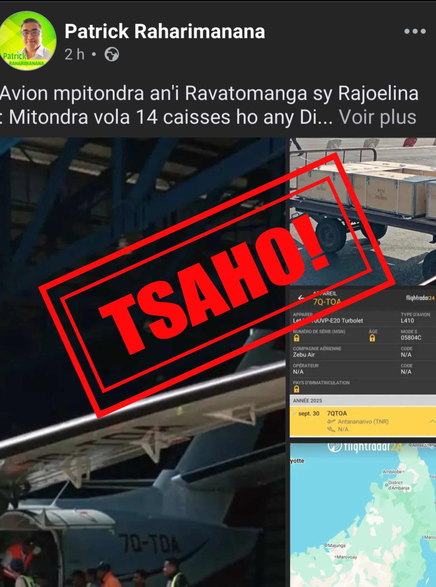 TANDREMO FA MIPARITAKA NY TSAHO, VAOVAO DISO NA INIANA DISOINA