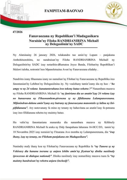 26 Janoary 2026 LAPAM - PANJAKANA AMBOHITSORITRA